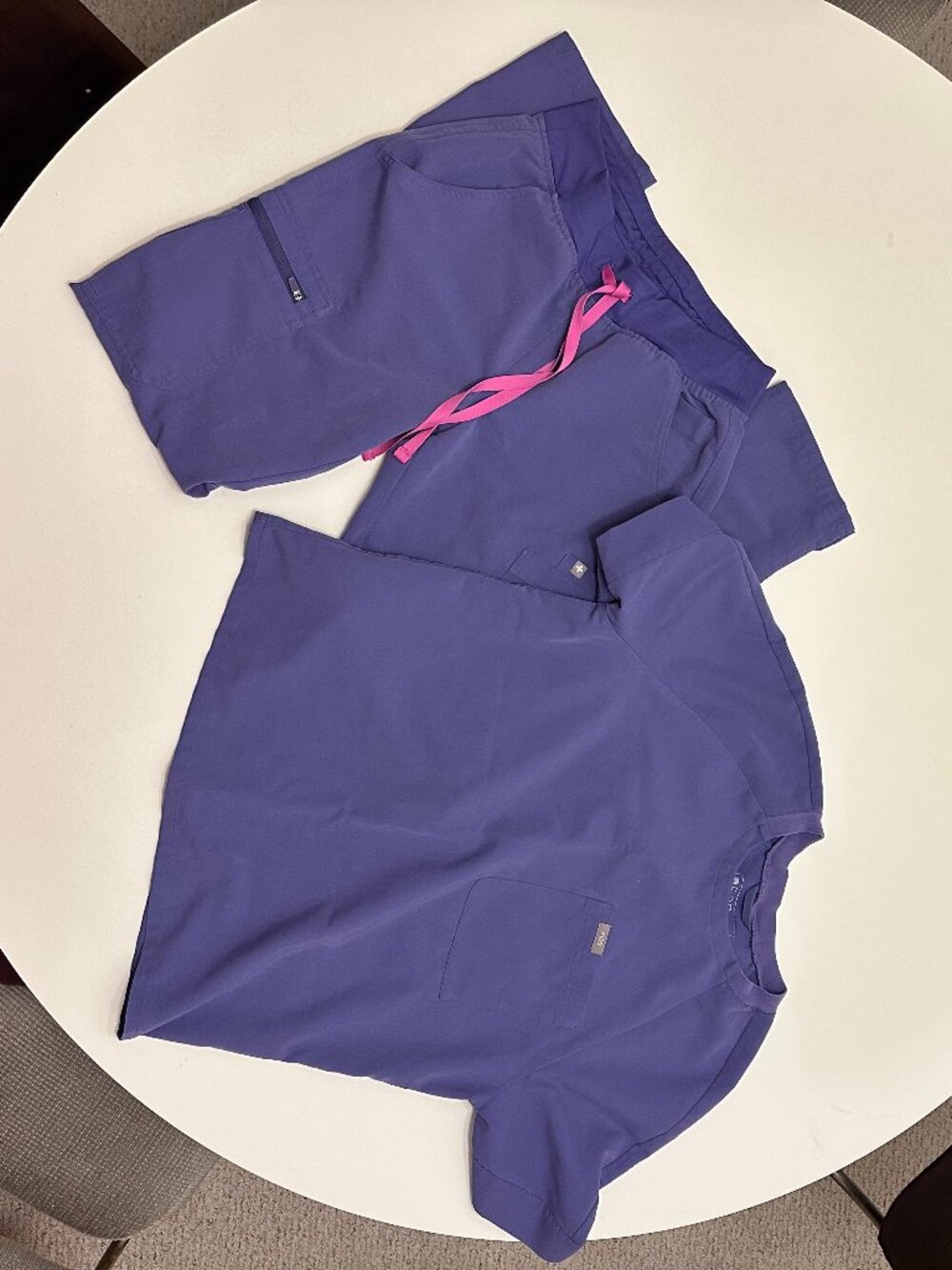 FIGS Amethyst Purple Srub Set Crewneck & Yola XS / XST